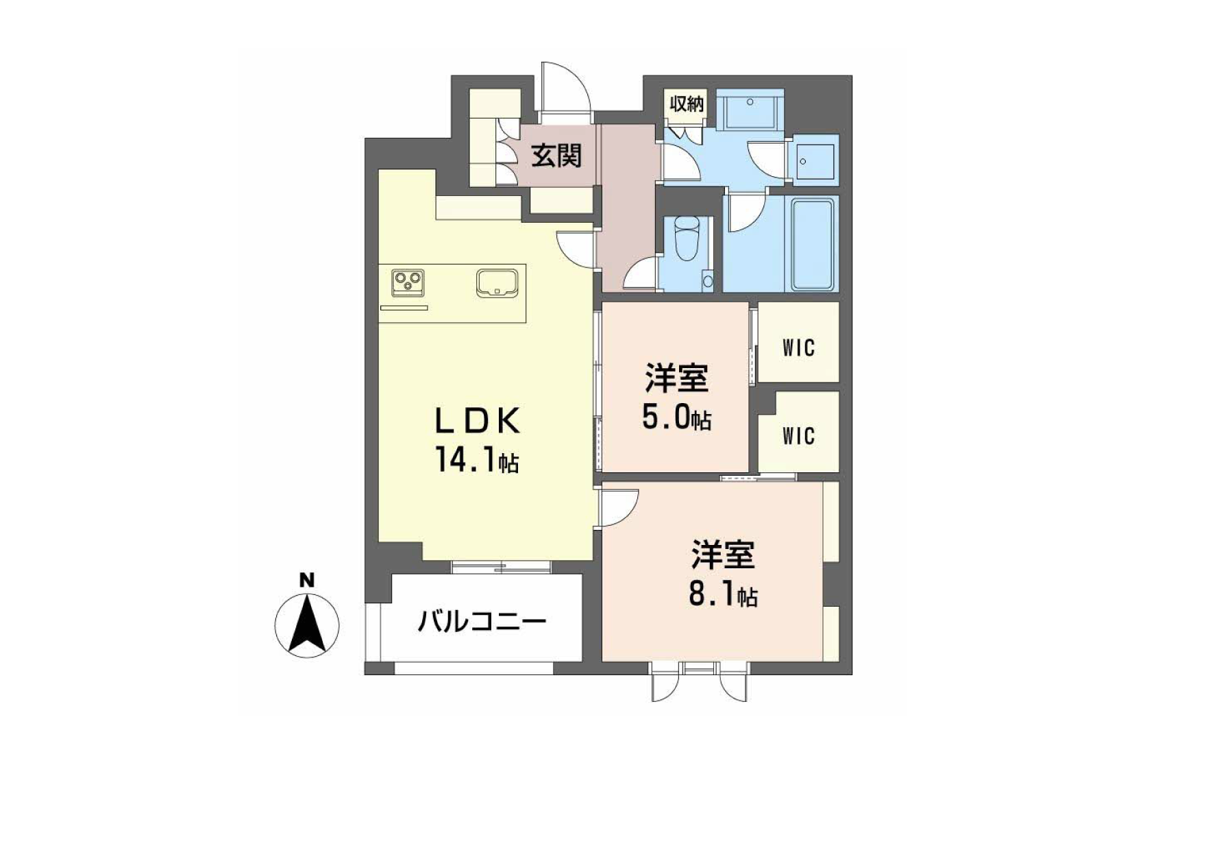 シャーメゾンステージ香櫨園0205号室の間取り