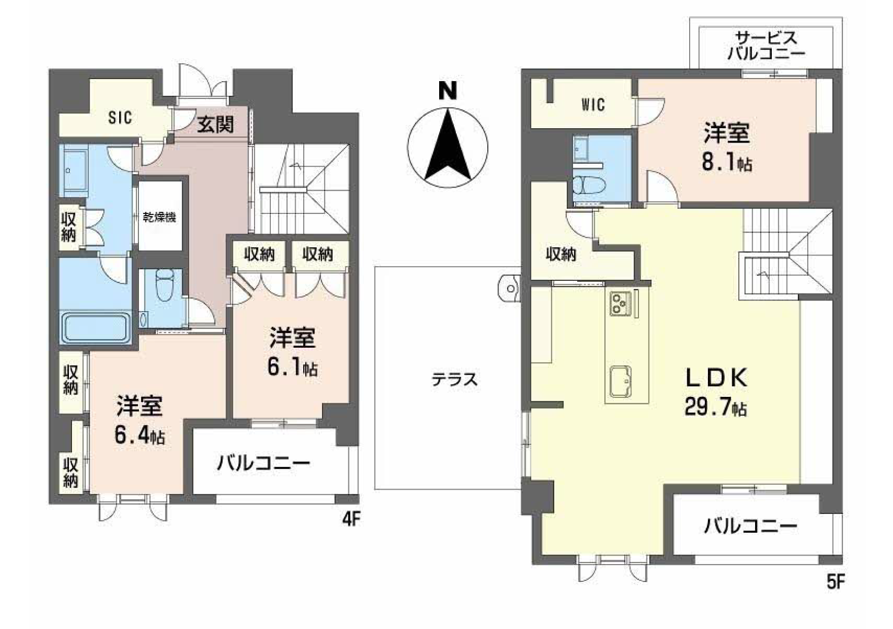 シャーメゾンステージ香櫨園0403号室の間取り